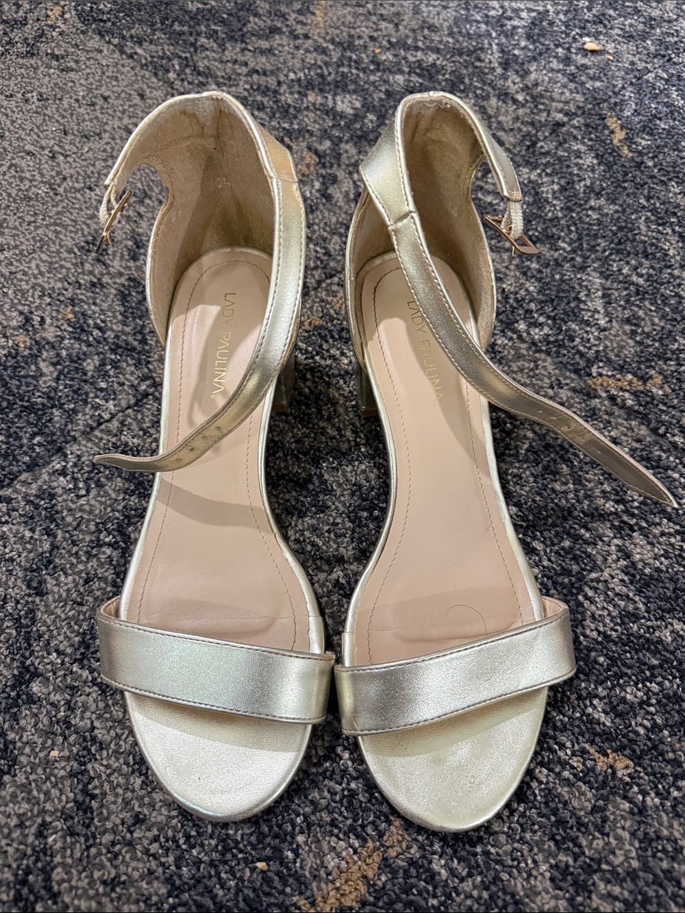 Gold Ankle-Strap Sandals